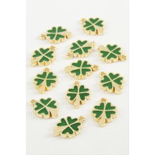 Zero Land Storozde Yonca Tek Kulplu Mineli Bileklik ve Kolye Ucu Aparatı 1 Adet-Yeşil