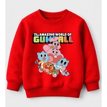 Efendioğlu Design Sweatshirt Gumball The Amazing World Of Baskılı Pamuklu Çocuk Sweatshirt