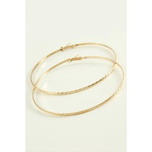 Zero Land Storozde Çizgili Metal Halka Küpe 8-9-10 Cm-8 cm