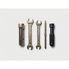 Heugers Motorsiklet & Elektrikli Scooter Avadanlık Tamir Seti Md1 – 8-10 / 10-12 Açık Ağızlı Anahtar, 16-17 mm Buji Anahtarı, Yıldız & Düz Tornavida, Çantalı