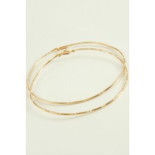 Zero Land Storozde Çizgili Metal Halka Küpe 8-9-10 Cm-10 cm