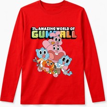 Efendioğlu Design Uzun Kollu Gumball The Amazing World Of Baskılı Pamuklu Çocuk T-Shirt