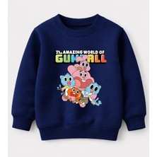 Efendioğlu Design Sweatshirt Gumball The Amazing World Of Baskılı Pamuklu Çocuk Sweatshirt