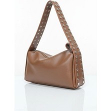 Çantam Gelsin Kadın Ymuşak Deri Zımba Detaylı Omuz Çantası