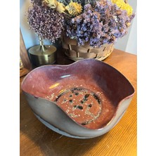 Bordo Dekoratif Stoneware Kase