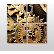 Technopa Dişli Çark Kanvas Tablo - 150x150cm