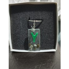 Miina Aksesuar Epoksi  Isminize Özel Harf Anahtarlık