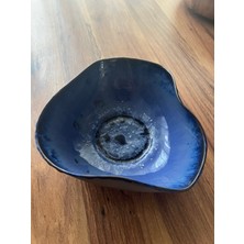 Gece Mavisi Dekoratif Stoneware Kase