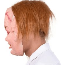 Oyunca Çaki Maskesi Kahverengi Saçlı Et Chucky Çaki Maskesi