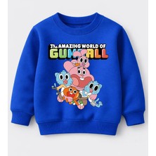 Efendioğlu Design Sweatshirt Gumball The Amazing World Of Baskılı Pamuklu Çocuk Sweatshirt