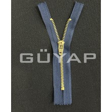 Güyap Yapı Tekstil 10 cm Metal Fermuar 50 Adet [ Tip 4 - Lacivert - Kıbrıs Kafa ]