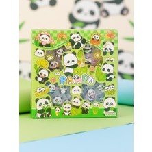 ÖZ OFİS Kawaii Panda 400 Adet Şeffaf Sticker - Su Geçirmez - Ajanda - Scrapbook - Bullet Journal Sticker