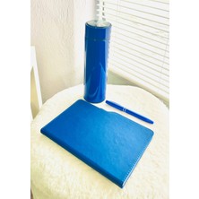 Promopanya Lacivert Renk Hediyelik Set ( Defter , Termos, Kalem)