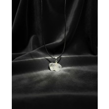 Meneva Aksesuar Kristal Kuvars Doğal Taş Deri Ipli Kolye