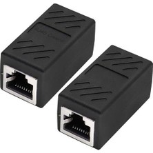Esranın Dünyası Powermaster PM-24809 RJ45 To RJ45 Kaplin-Coupler Dişi Metal 8p-8c Ara Aparat (Tekli) RSSH34-ESRDNS
