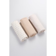 Bondberro Çok Amaçlı Müslin Örtü & Battaniye 2 Katlı  Pamuk Xl  Boy 100 x 85 cm ( Kahve Puanlı )