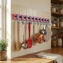 Usin 10LU Yapışkanlı Portmanto Hol Antre Duvar Banyo Havlu Askısı Mutfak Askılığı Kapı Arkası Askılık