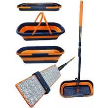 Normadia Katlanır Kovalı Turuncu Mob 55 cm Kendinden Sıkmalı Mop