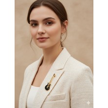 Cadde Dükkanı Gitar Figürlü Çelik Broş