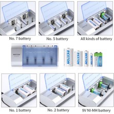 Esranın Dünyası Beston BST-C821BW Aa-Aaa C-D 9 Volt - Sc Universal Tüm Boylar Için Pil Şarj Cihazı RSSH34-ESRDN
