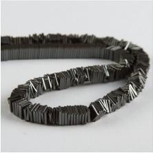 Zero Land Storozde Hematit Ince Kare Taşı 6 Mm-Antrasit