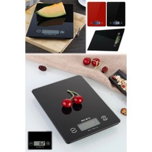 Epilons Dijital Mutfak Tartısı 5kg Kapasiteli 1g Hassas Temperli Siyah Cam Yüzeyli Şık Mutfak Terazisi