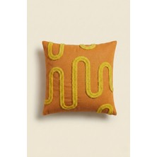 Maharat Bohem Kıvrımlı Desenli Punch Kırlent Kılıfı Yastık Kılıfı