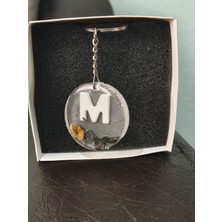 Miina Aksesuar Epoksi Isminize Özel  Harf Anahtarlık