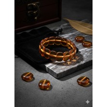 Meneva Aksesuar Turuncu Beyrut Kehribar Bileklik