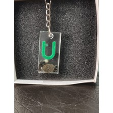 Miina Aksesuar Epoksi  Isminizeözel Harf Anahtarlık