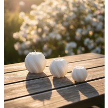 Liondes Candles Doğal Tasarım Dekoratif 3lü Mum Seti