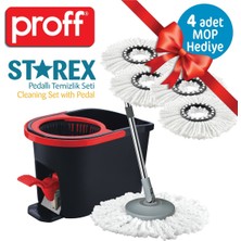 Normadia Pratik Spin Mop Temizlik Seti 4 Yedek Mop Hediye ile Kolay Temizlik