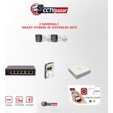 Hikvision Cctvpazar Hıkvısıon 2 Kameralı 2mp Dahili Mikrofonlu Ip Kamera Seti (1tb)