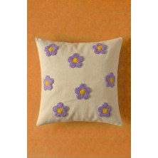 Maharat Papatya Desenli Punch Yastık Kılıfı Kırlent Kılıfı