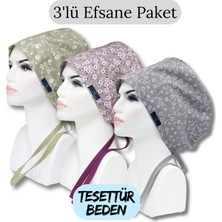 Doktorbonem Tesettür Beden 3'lü Efsane Paket Küf Yeşili Güller Leylak Çiçek Bahçesi Gri Nazlı Çiçekler Cerrahi Bone