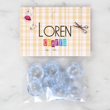 Ototechparca Loren Crafts Mavi 8'li Düğme - 3068