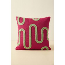 Maharat Bohem Kıvrımlı Desenli Punch Kırlent Kılıfı Yastık Kılıfı