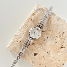 Vesce Atelier Işıltı Serisi Gümüş Saat Beyaz