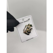 Cadde Dükkanı Taşlı Panta Figürlü Çelik Broş