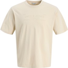 Jack & Jones Jack Jones Jprbluaıden Ss Tee Erkek Bej Tshirt 12293014-06