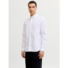 Jack Jones Jjeharvey Oxford L/s Shırt Noos Erkek Beyaz Gömlek 12293325-01