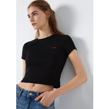 Mavi Mavi Logo Baskılı Siyah Tişört 1613848-900