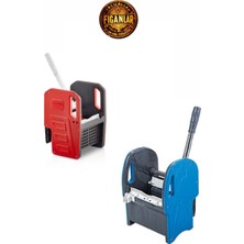 Normadia Çift Kovalı Temizlik Arabası Seti, Yedek Plastik Pres, Sıkma Aparatı, Dar Mop