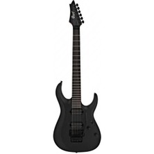 Cort Endonezya Cort X500 Menace-Bks Elektro Gitar - Black Satin (Profesyonel/metal) | Neck-Thru Sap-Gövde Birleşimi, Seymour Duncan Sentient & Nazgül Manyetikler, Floyd Rose 1000 Köprü ve Agresif Metal Tonları
