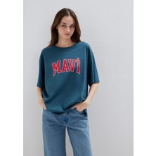 Mavi Mavi Logo Baskılı Mavi Tişört 1600843-70771