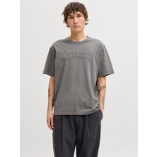 Jack & Jones Jack Jones Jprbluaıden Ss Tee Erkek Gri Tshirt 12293014-02