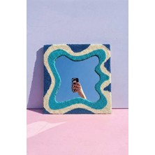 Maharat Nakış Detaylı Dekoratif Ayna 30X30 cm