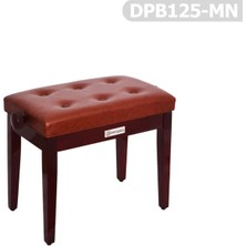 Dominguez DPB125-MN Ayarlı Piyano Taburesi (Maun) | Yükseklik Ayarlı Mekanizma Kapitoneli Döşeme