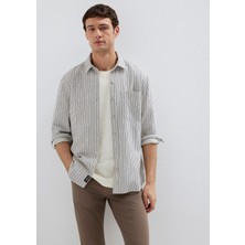 Mavi Çizgili Beyaz Gömlek 0211914-18790