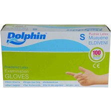 Zemira Pudralı Beyaz Latex Muayene Eldiveni Küçük Boy (S) 100 Lü Paket